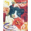 Cartão Importado: Kitten in Roses