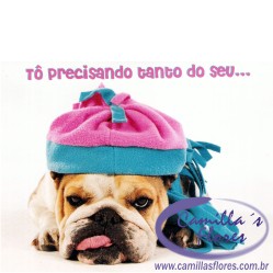 Ampliar: Cartão Importado: Bobblehat Bulldog