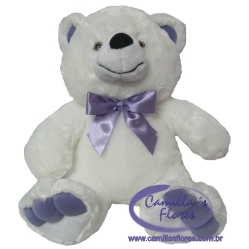 Ampliar: Urso creme com laço